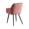 Set of 2 Armchairs Dining Chairs with Arms Velvet PU Faux Leather Chairs Kitchen