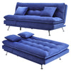 190cm 3 Seater Sofa Bed Velvet Recliner Sofabed Click Clack Tufted Button Back