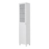 8 Tiers Tall 190cm Storage Cabinet Freestanding Storage Organizer w/ Glass Door