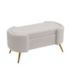 Boucle Sherpa Oval Long Bench Changing Shoe Footstool Window Seat Dressing Stool
