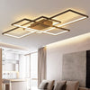 Frame Hpmnuan Light Pendant Living LED Modern Room Chandelier Lamp Ceiling Black