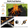 Outdoor Small Countertop Charcoal Wood Burning Grill-Black