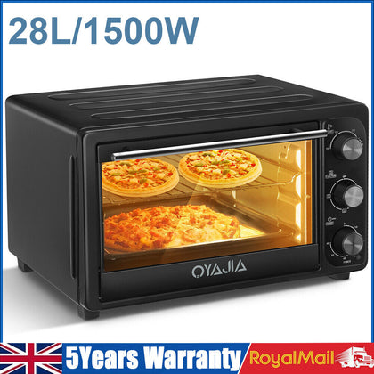 Mini Oven 28L Countertop Electric Toaster Oven w/ Adjustable Temp Timer, Fhxfvrl