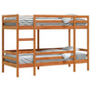 Bunk Bed Wax Brown 90x190 Solid Wood Pine H6R7