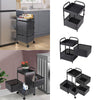 Kitchen Rotating Trolley Shelf Vegetable Fruit Basket Storage Rack Square Holder