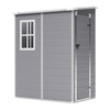 5x4FT Plastic Garden Shed Tool Shed for Outdoor Storage Gardening Equipment Bike