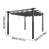 Garden Pergola Awning Gazebo Outdoor Canopy Furniture 13FT Barbecue Shelter