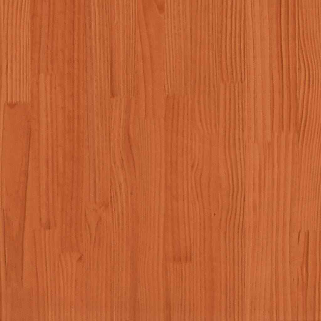 BaraSh Bed Frame with Headboard Wax Brown 90x200 Solid Wood Pine,Double T7F5