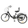 Adult Tricycle Folding Trike Bicycle 3-Wheel Bike 7-Speed Tricycle W/ Basket