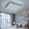 Modern XL Living Room Lamp LED Celling Light Crystal Pendant Chandelier Square