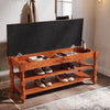 39" Solid Wood Entryway Bench with Lift Top, Narrow Hallway Foyer Seating Bench