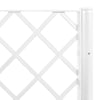 Garden Planter with Trellis - White Polypropylene Flower Pot Box, Rattan , V1Z4