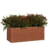 Large Planter Rectangle Rustic Steel Raised Flower Bed Tree Landscape Gardening