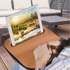 Wood Desk Portable Laptop Desk Tray Knee Pillow Table Ipad Slot Writing Table
