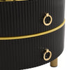 Nesting Coffee Tables Set of 2 Round Stacking Side Tables with Storage Drawers