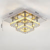 30CM Square LED Ceiling Light Double Layer Crystal Lamp Shaded+Remote+Dimmable