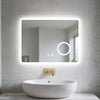 Bathroom LED Mirror Lights with Shaver socket Bluetooth Demister Touch 80x60CM