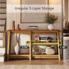 Solid Wood Console Table, 63'' Farmhouse Sofa Table Behind Couch for Living Room