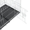 Pet Dog Crate Folding Metal Wire Cage 2 Door Indoor Outdoor Puppy Training Cages