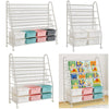 Children Kids Book Shelf Sling Storage Rack Toys Organizer Bookcase Bookshelf UK
