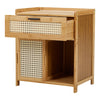 1 Drawer Compact Wooden Bedroom Bedside Cabinet Furniture Nightstand Side Table