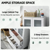 Floor Cabinet Freestanding Bathroom Storage Cabinet-White