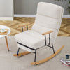Lazy Rocking Chair Adjustable Recliner Rocking Sofa Nursing Armchair w/ Footrest