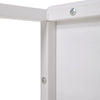 3 Piece Breakfast Bar Table Set with 3 Tier Storage Shelves White Stools & Table