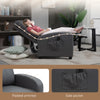 Recliner Chair Faux Leather Massage Reclining Armchair with Padded Backrest