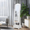Tall Jewelry Cabinet Full Length Mirror Swivel Lockable Jewelry Organiser Drawer