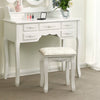 Vintage Dressing Table Desk Stool Vanity Seat Dresser Chairs Bedroom Carving Leg