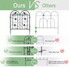 Decorative Garden Fence 5 Panels Outdoor Black Thicken Metal Wire Fencing Patio
