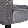 Crushed Velvet Stud Bar Stool Cafe Kitchen Barstool Dining Chair Knocker Back