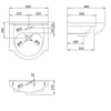 Bathroom Cabinet Vanity Unit Sink Basin Storage Furniture White Gloss 450mm