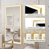 Large Gold LED Bathroom Mirror Baroque Anti-fog Flawless Skincare Vanity Mirror