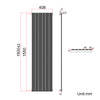 Vertical Radiator Anthracite White Black Flat Panel Modern Tall Rads Double 1600