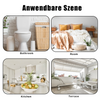 Waterproof Bathroom Storage Cabinet Free Standing Cabinet Organizer Unit White