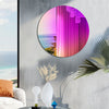 Unique Round Wall Mirror Iridescent Accent Mirror Dreamland Rainbow Mirror Girls
