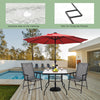 80CM Outdoor Dining Table Patio Table Metal Coffee/Tea Table with Umbrella Hole