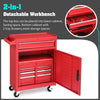 Heavy Duty Roller Tool Cabinet Storage Chest Box Garage Workshop 4 Drawers Red