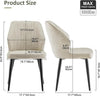 Faux Leather Dining Chairs Set of 2 Upholstered Kitchen Chairs with Padded Back