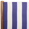 Reclining Garden Chairs 4 pcs Blue and White Fabric and Solid Wood H6O4