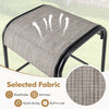 Outdoor Backless Bar Chairs Metal Bar Height Bistro Stools Patio Bar Stools Set