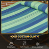 Hammock with Stand, Triple-Head Wood Garden Hammock with Cotton Bed, Blue