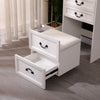 Modern Makeup Vanity Dressing Table with Stool Set Flip Top LED Mirror Storage