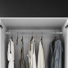 Bedroom White 2 Door 2 Drawer Wardrobe with Hanging Rail Large Storage Cupboards