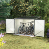 Large Outdoor Garden Bicycle Shed Bike Tool Storage Garage 2 Door & 4 Bike Lanes