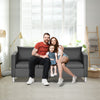 Faux Leather Upholstered Sofa Convertible Sectional Sofa Couches Living Room