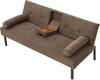 Panana Fabric Sofa Bed Sofabed with Drink Holders Recliner Free Bolster Cushions