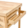 Movable Kitchen Island Cart with Drawers Rolling Storage Shelving Shelf Trolley